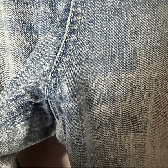 Anthropologie Pilcro Slim Straight Frayed Hem Denim Jeans Ankle Size 31 Tall - Picture 9 of 16